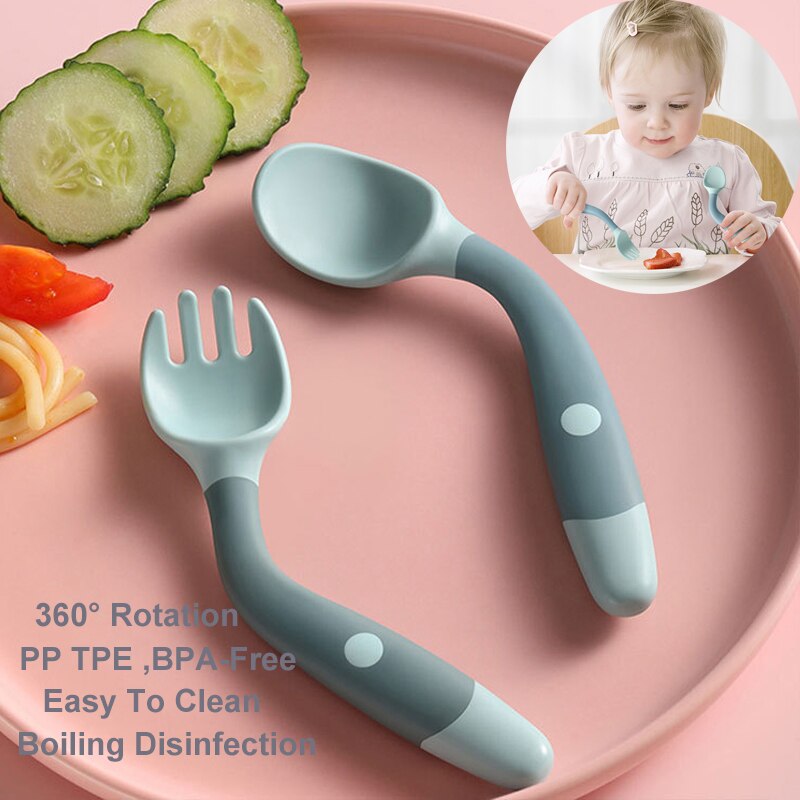 Baby Led Weaning Set - Зеленый BAP Free Дети Учимся Ешьте