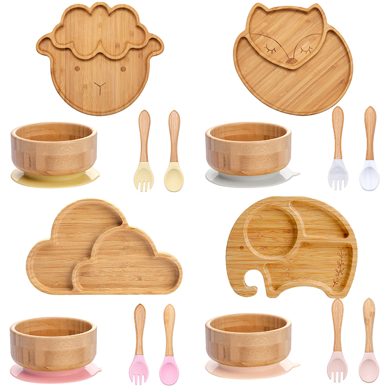 Baby Led Weaning Set - 4 шт., Детские тарелки на присоске