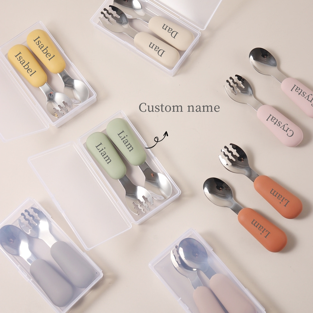 Baby Led Weaning Set - Персонализированный набор детских ложек и вилок,