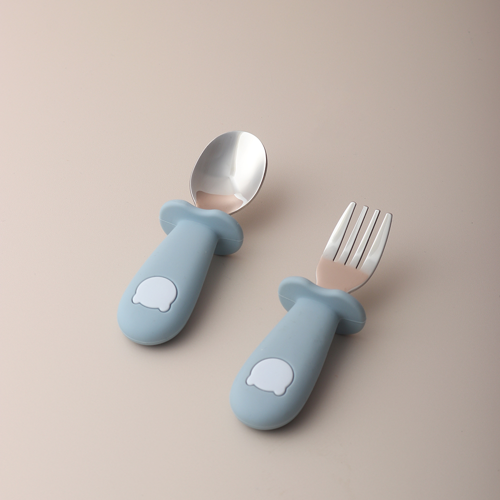 Baby Led Weaning Set - Силиконовая ложка и вилка в форме