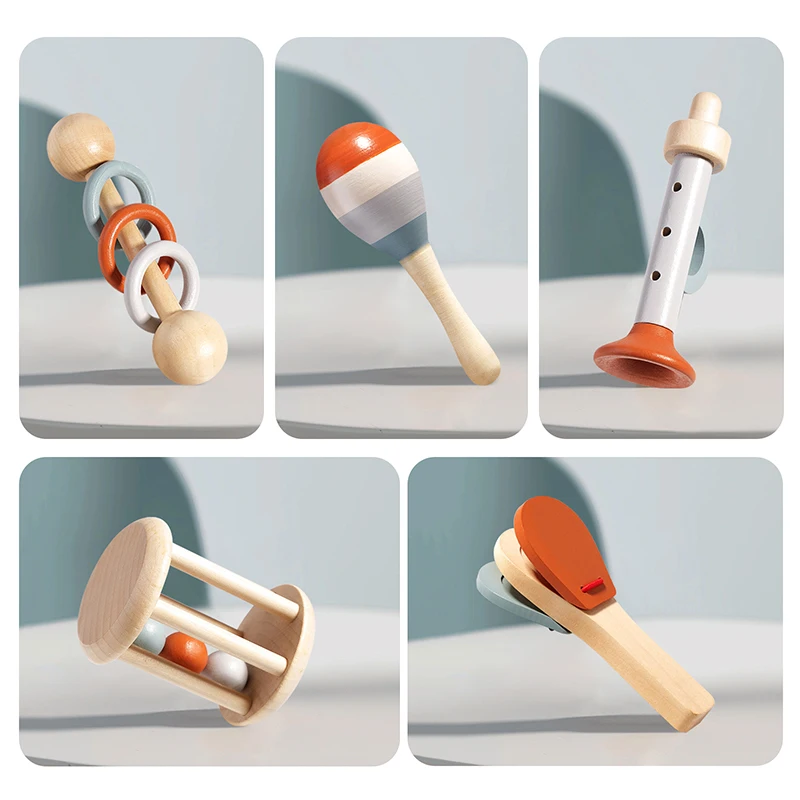 5 шт. детские музыкальные инст – обзор и цена Baby Rattle Toy Set