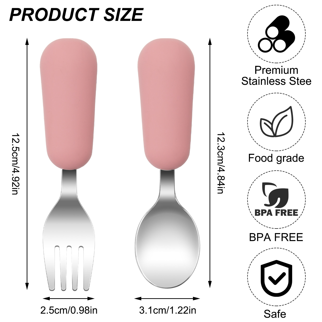 Цветная детская вилка из нержа – обзор и цена Baby Led Weaning Set