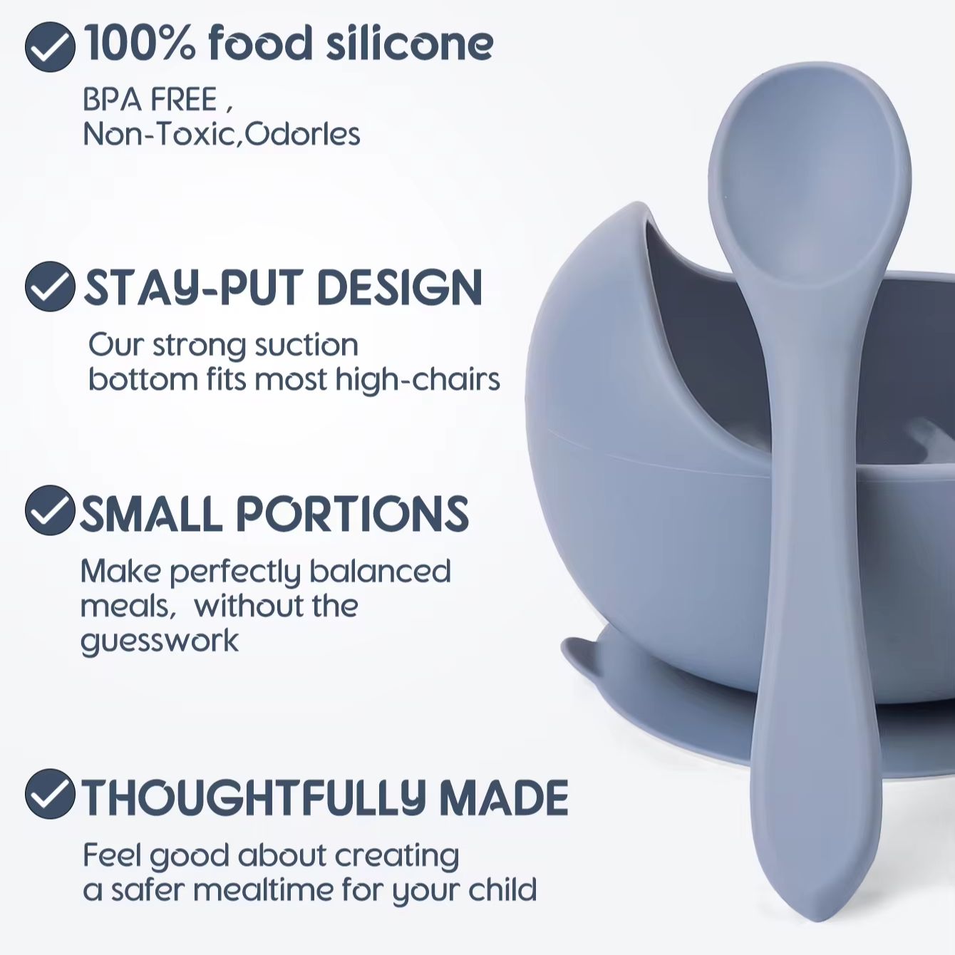 2 шт., силиконовая присоска, п – обзор и цена Baby Led Weaning Set